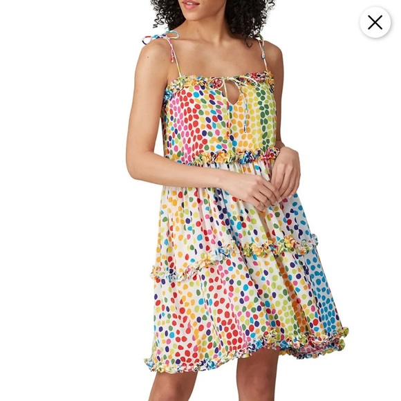 All Things Mochi Silk Polka Dot Blessica Dress - Picture 1 of 5